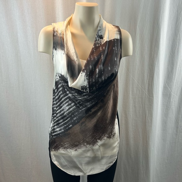 Judith & Charles Tops - Judith & Charles Cowl Neck Sleeveless Silk Front Top 6